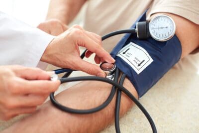 Blood pressure measuring.